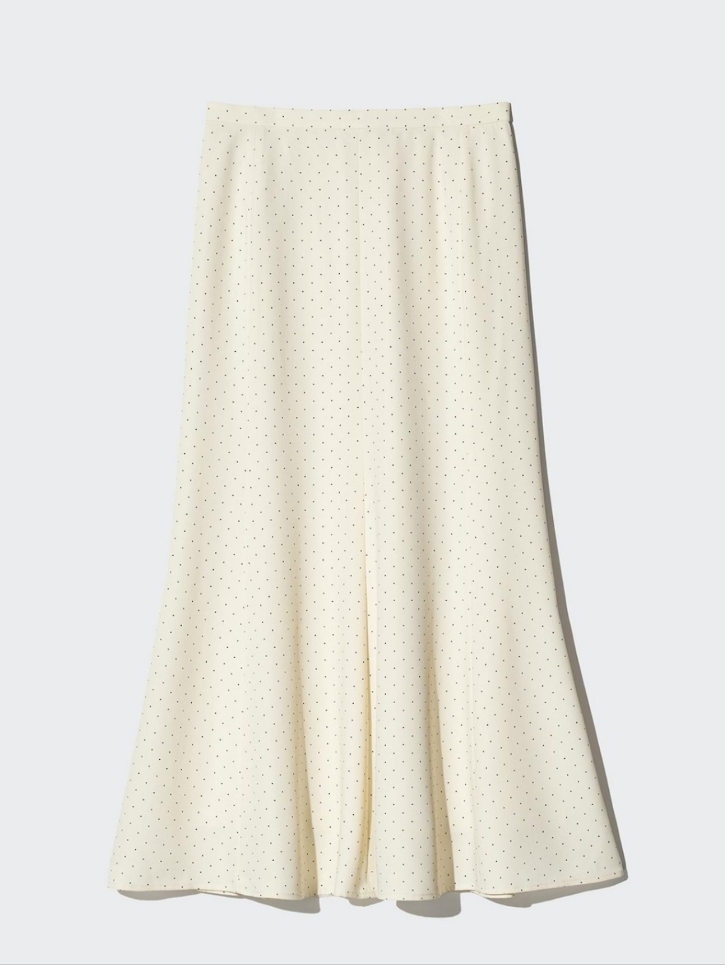 Uniqlo Cream Polka Dot Mermaid Maxi Skirt Size L